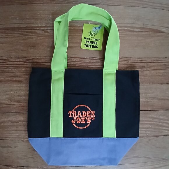 NWT Trader Joe's Halloween Limited Edition Canvas Mini Tote - Picture 1 of 2